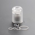 Authentic Fumytech Bdvape Precisio MTL RTA Replacement Top Cap Tank Tube - Crystal, PC, 2.7ml