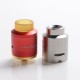 Authentic Steel Vape Compass RDA Rebuildable Dripping Vape Atomizer - Red, Stainless Steel + Aluminum, 25mm Diameter