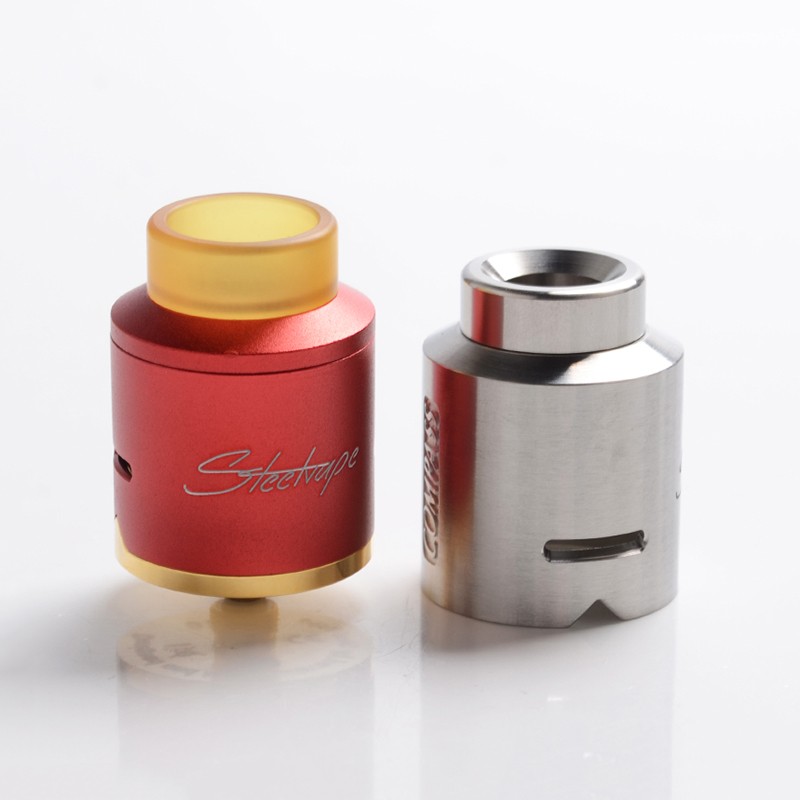 Buy Authentic Steel Vape Compass RDA Red SS Dripping Vape Atomizer