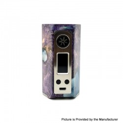 Authentic Asmodus Minikin Kodama 21700 180W TC VW Box Mod - Purple, Stabilized Wood + Resin, 5~180W, 1 x 21700