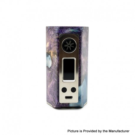 Authentic Asmodus Minikin Kodama 21700 180W TC VW Box Mod - Purple, Stabilized Wood + Resin, 5~180W, 1 x 21700