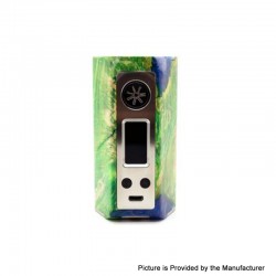 Authentic Asmodus Minikin Kodama 21700 180W TC VW Box Mod - Green, Stabilized Wood + Resin, 5~180W, 1 x 21700