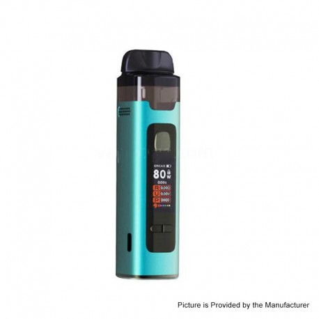 Authentic Advken Orcas MX Cube 80W VW Pod System Starter Kit - Blue, 4.5ml, 0.8 / 0.3ohm, 5~80W, 1 x 18650