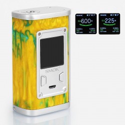 Authentic SMOKTech SMOK Majesty 225W TC VW Variable Wattage Box Mod - Yellow Resin, 6~225W, 2 x 18650