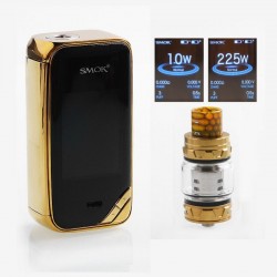 Authentic SMOKTech SMOK X-Priv 225W TC VW Box Mod + TFV12 Prince Standard Kit - Prism Gold, 8ml, 1~225W, 2 x 18650