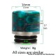 Authentic Coil Father Anti Split 810 Drip Tip for SMOK TFV8 / TFV12 Tank / Kennedy / Battle RDA - Honeycomb Green, Resin, 17mm