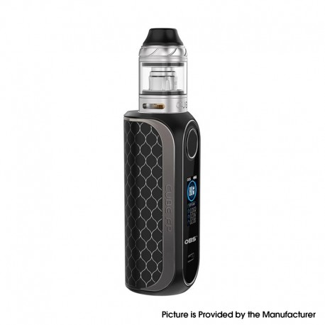 Authentic OBS Cube FP Fingerprint Unlock 80W VW Box Mod Kit w/ Cube Tank - Matt Black, Zinc Alloy, 4ml, 5~80W, 1 x 18650