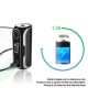 Authentic OBS Cube FP Fingerprint Unlock 80W VW Box Mod - Blue, Zinc Alloy + 3D Curved Glass, 5~80W, 1 x 18650