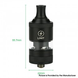 authentic-kizoku-limit-mtl-dl-rta-rebuildable-tank-vape-atomizer-black-stainless-steel-pyrex-glass-3ml-22mm-diameter.jpg