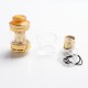 Authentic Cool Vapor Lava 1.5 Sub-Ohm Tank Atomizer Clearomizer - Gold, Stainless Steel + Glass, 4.6ml, 24mm Diameter