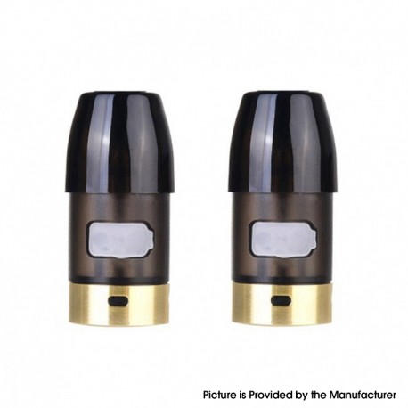 Authentic CoilART Fancy Pod System Kit Replacement Empty Pod Cartridges - Black, 2ml (2 PCS)