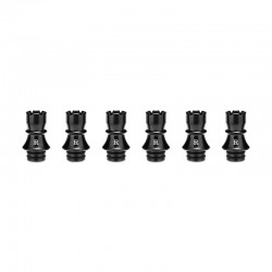Authentic KIZOKU Chess Series Replacement 510 Drip Tip for RDA / RTA/ RDTA / Sub-Ohm Tank Atomizer - Black, Rook, 22.3mm (6 PCS)
