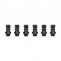 Authentic KIZOKU Chess Series Replacement 510 Drip Tip for RDA / RTA/ RDTA / Sub-Ohm Tank Atomizer - Black, Rook, 22.3mm (6 PCS)