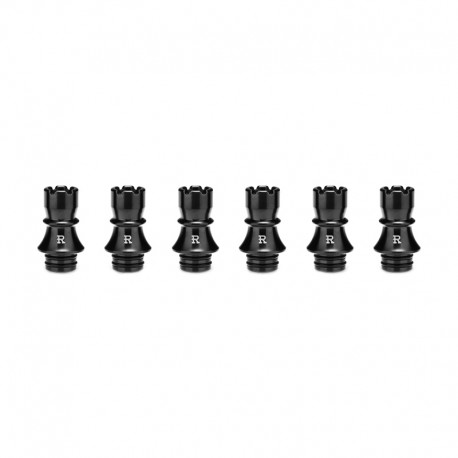 Authentic KIZOKU Chess Series Replacement 510 Drip Tip for RDA / RTA/ RDTA / Sub-Ohm Tank Atomizer - Black, Rook, 22.3mm (6 PCS)