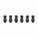 Authentic KIZOKU Chess Series Replacement 510 Drip Tip for RDA / RTA/ RDTA / Sub-Ohm Tank Atomizer - Black, Rook, 22.3mm (6 PCS)