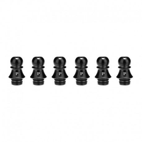 Authentic KIZOKU Chess Series Replacement 510 Drip Tip for RDA / RTA/ RDTA / Sub-Ohm Tank Atomizer - Black, Pawn, 21.1mm (6 PCS)