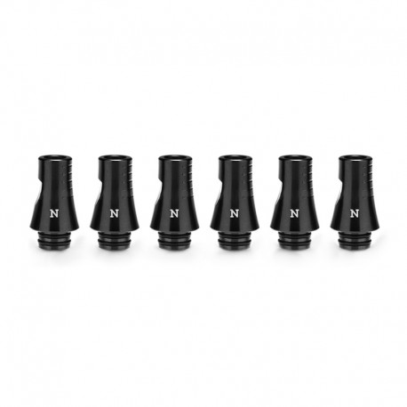 Authentic KIZOKU Chess Series Replacement 510 Drip Tip for RDA / RTA/RDTA/Sub-Ohm Tank Atomizer - Black, Knight, 24.19mm (6 PCS)