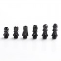 Authentic KIZOKU Chess Series Replacement 510 Drip Tip for RDA / RTA/ RDTA / Sub-Ohm Tank Atomizer - Black, Mixed 6 in 1 (6 PCS)