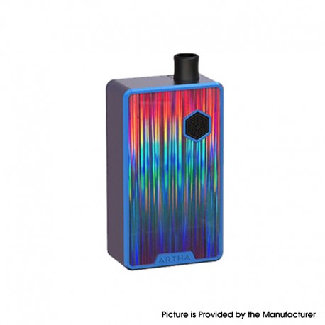 Authentic Advken Artha 80W VW Box Mod Pod System Starter Kit - Aurora Blue, 5~80W, 4.5ml, 0.3ohm / 0.8ohm, 1 x 18650