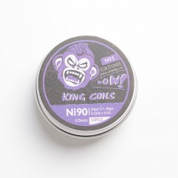 Authentic Coil Father N91 King Coils for RBA / RDA / RTA / RDTA - Ni90, 26GA x 2 + 36GA, 0.26 +/- 0.05ohm, 3mm, 6 Wraps (10 PCS)