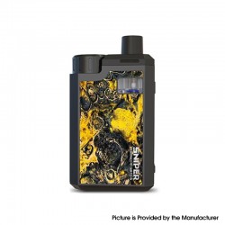 Authentic Hot Sniper 18650 80W VW Box Mod Pod System Starter Kit - Canola Yellow, 3.2ml, 0.17ohm / 0.4ohm, 1 x 18650