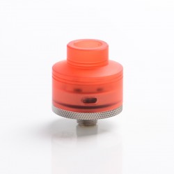 Authentic Gas Mods G.R.1 GR1 S RDA Rebuildable Dripping Atomizer w/ BF Pin - Transparent Red, SS + PMMA, 22mm Diameter