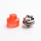 Authentic Gas Mods G.R.1 GR1 S RDA Rebuildable Dripping Vape Atomizer w/ BF Pin - Transparent Red, SS + PMMA, 22mm Diameter