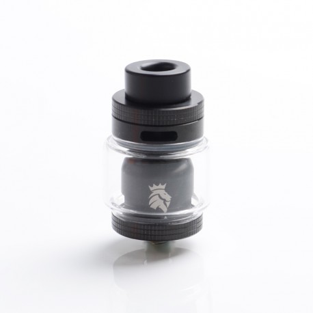 Authentic Kaees Solomon Mesh RTA Rebuildable Tank Atomizer - Black, Stainless Steel + Glass, 6.5ml / 3.5ml, 25mm Diameter