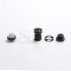 Authentic Kaees Solomon Mesh RTA Rebuildable Tank Atomizer - Black, Stainless Steel + Glass, 6.5ml / 3.5ml, 25mm Diameter