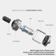 Authentic Aspire Nautilus XS Sub Ohm Tank Atomizer - Champagne, SS + Glass, 2ml, 0.7ohm / 1.8ohm, 22mm Diameter