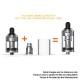 Authentic Aspire Nautilus XS Sub Ohm Tank Atomizer - Champagne, SS + Glass, 2ml, 0.7ohm / 1.8ohm, 22mm Diameter