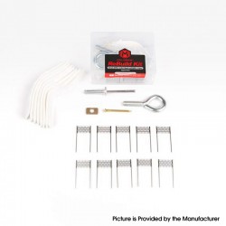 Authentic Coil Master ReBuild Kit for SMOKTech SMOK RPM Kit - 1 Opening Pry Tool Kit + 40 Cottons + 10 Ni80 Mesh Coils (0.4ohm)