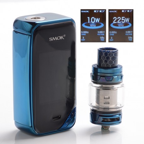 Authentic SMOKTech SMOK X-Priv 225W TC VW Box Mod + TFV12 Prince Standard Kit - Prism Blue, 8ml, 1~225W, 2 x 18650