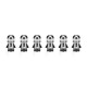 Authentic KIZOKU Chess Series Replacement 510 Drip Tip for RDA / RTA/ RDTA /Sub-Ohm Tank Atomizer - Silver, Pawn, 21.1mm (6 PCS)