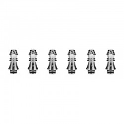 Authentic KIZOKU Chess Series Replacement 510 Drip Tip for RDA / RTA/ RDTA/Sub-Ohm Tank Atomizer - Silver, King, 29.51mm (6 PCS)