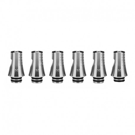 Authentic KIZOKU Chess Series Replacement 510 Drip Tip for RDA /RTA/RDTA/Sub-Ohm Tank Atomizer - Silver, Knight, 24.19mm (6 PCS)
