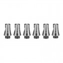 Authentic KIZOKU Chess Series Replacement 510 Drip Tip for RDA /RTA/RDTA/Sub-Ohm Tank Atomizer - Silver, Knight, 24.19mm (6 PCS)