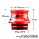 Authentic Reewape AS300 Replacement 810 Drip Tip for SMOK TFV8 / TFV12 Tank / Kennedy / Battle / Reload RDA - Red, Resin, 15mm