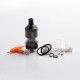 Authentic KIZOKU Limit MTL / DL RTA Rebuildable Tank Vape Atomizer - Gunmetal Sandblasted, SS + Pyrex Glass, 3ml, 22mm Diameter