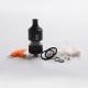 Authentic KIZOKU Limit MTL / DL RTA Rebuildable Tank Vape Atomizer - Black, Stainless Steel + Pyrex Glass, 3ml, 22mm Diameter