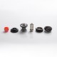 Authentic Dovpo The Ohmage Sub Ohm Tank Vape Atomizer w/ 4 Spare Coils - Black, SS + Quartz Glass, 2ml / 5.5ml, 26.5mm Diameter