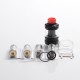 Authentic Dovpo The Ohmage Sub Ohm Tank Vape Atomizer w/ 4 Spare Coils - Black, SS + Quartz Glass, 2ml / 5.5ml, 26.5mm Diameter