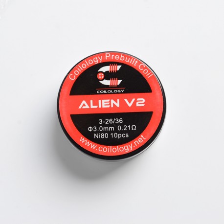 [Ships from Bonded Warehouse] Authentic Coilology Alien V2 Ni80 Prebuilt Coil Wire - Ni80, 3 x 26/36GA, 0.21ohm, 3mm (10 PCS)