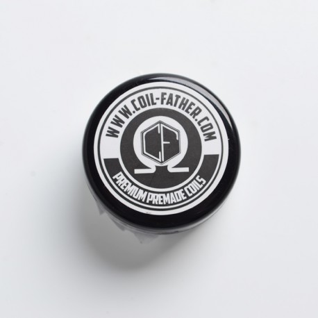 Authentic Coil Father Premium Premade Quad Coils for RBA / RDA / RTA / RDTA Atomizer - 28GA x 4, 0.36ohm, 5 Wraps (10 PCS)