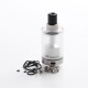 Authentic Auguse V1.5 MTL RTA Rebuildable Tank Vape Atomizer w/ 5 Airflow Inserts - Silver, Stainless Steel, 4ml, 22mm Diameter