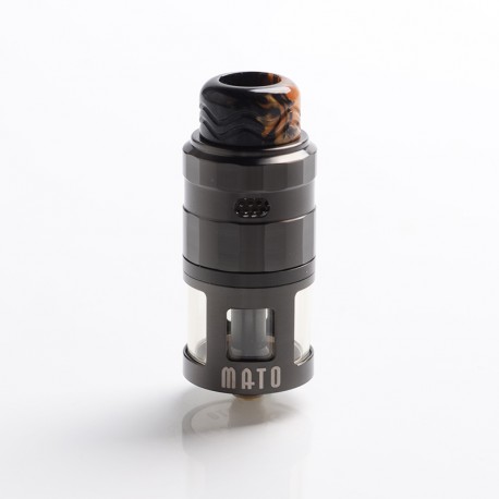 Authentic VandyVape Mato RDTA Rebuildable Dripping Tank Atomizer w/ BF Pin - Gun Metal, SS , 5ml, 24mm Diameter