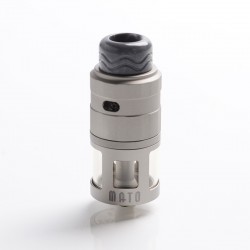 Authentic VandyVape Mato RDTA Rebuildable Dripping Tank Atomizer w/ BF Pin - Frosted Grey, SS , 5ml, 24mm Diameter