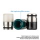 Authentic Reewape AS298F Anti Split 810 Drip Tip for SMOK TFV8 / TFV12 Tank /Kennedy/Battle/Reload RDA - White, Resin + SS, 20mm