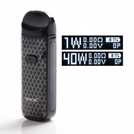 [Ships from Bonded Warehouse] Authentic SMOK Nord 2 40W 1500mAh Pod System Kit - Black Cobra, 4.5ml, 0.4ohm / 0.8ohm, 1~40W