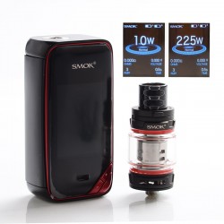 Authentic SMOKTech SMOK X-Priv 225W TC VW Box Mod + TFV12 Prince Standard Kit - Black Red, 8ml, 1~225W, 2 x 18650